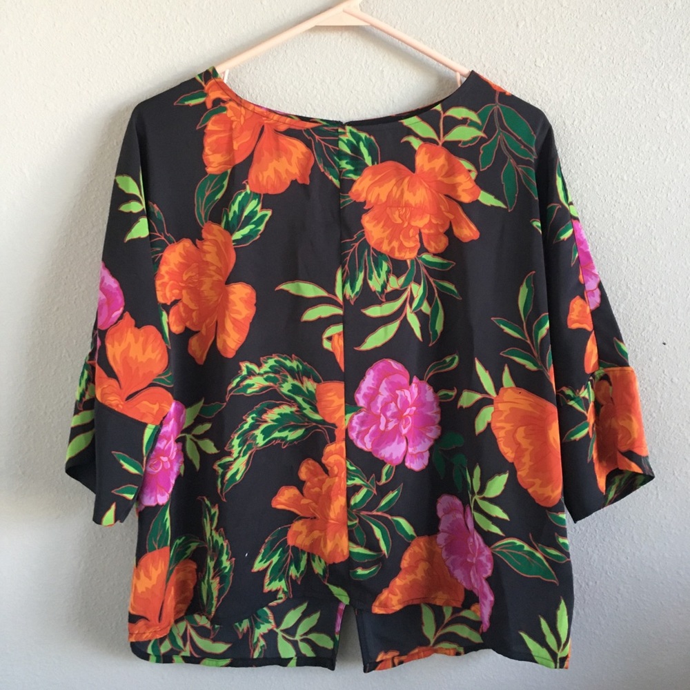 Express Floral Print Flowy Spring Top